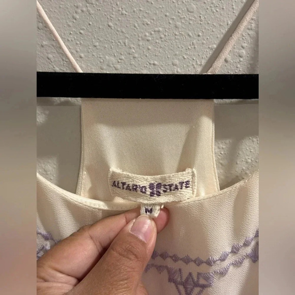 Altar’d State Embroidered Mini Dress Size Medium - Picture 4 of 8